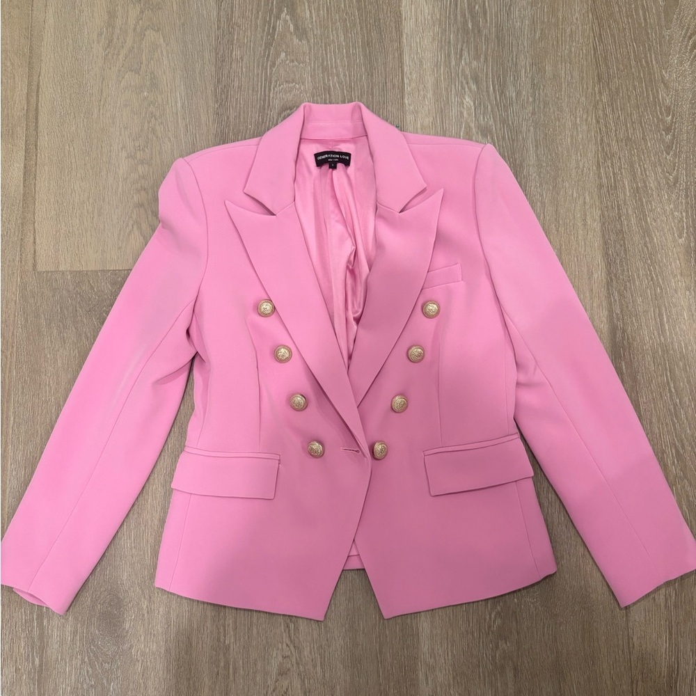 Generation Love Pink Double-Breasted Blazer